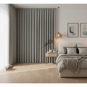 Textured Linen Grey Drape