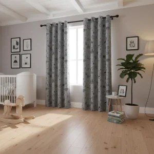 Doodle Canvas Curtain