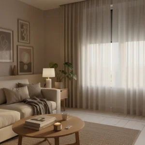 Textured Linen Beige Drape