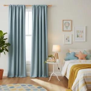 Geometric Slub Curtain