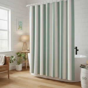 Seascape Striped Canvas Curtain
