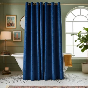 Geometric Velvet Curtain