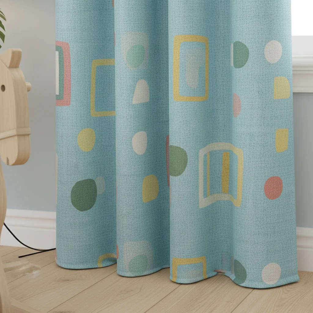 Playful Geometric Curtain - Image 2