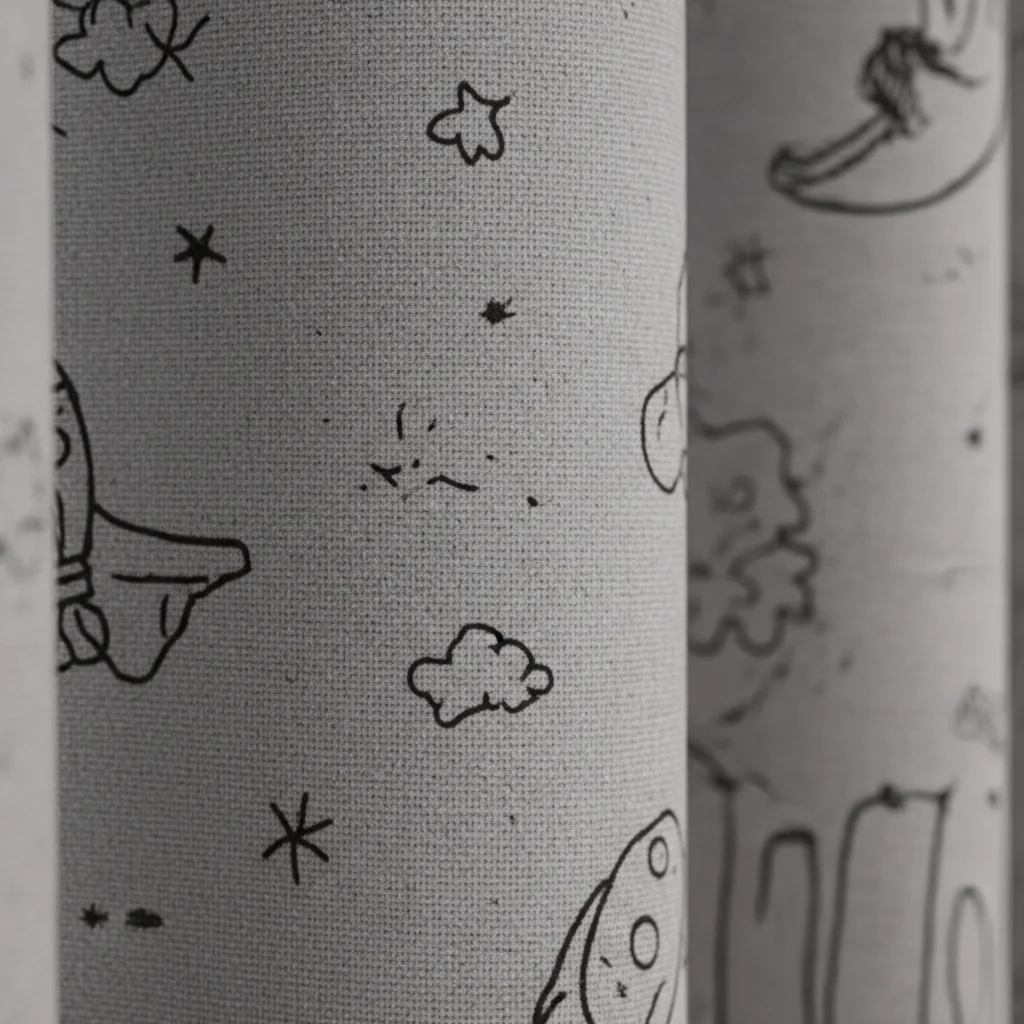 Doodle Canvas Curtain - Image 2