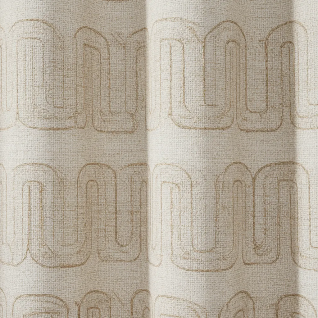 Serene Geometric Curtain - Image 2