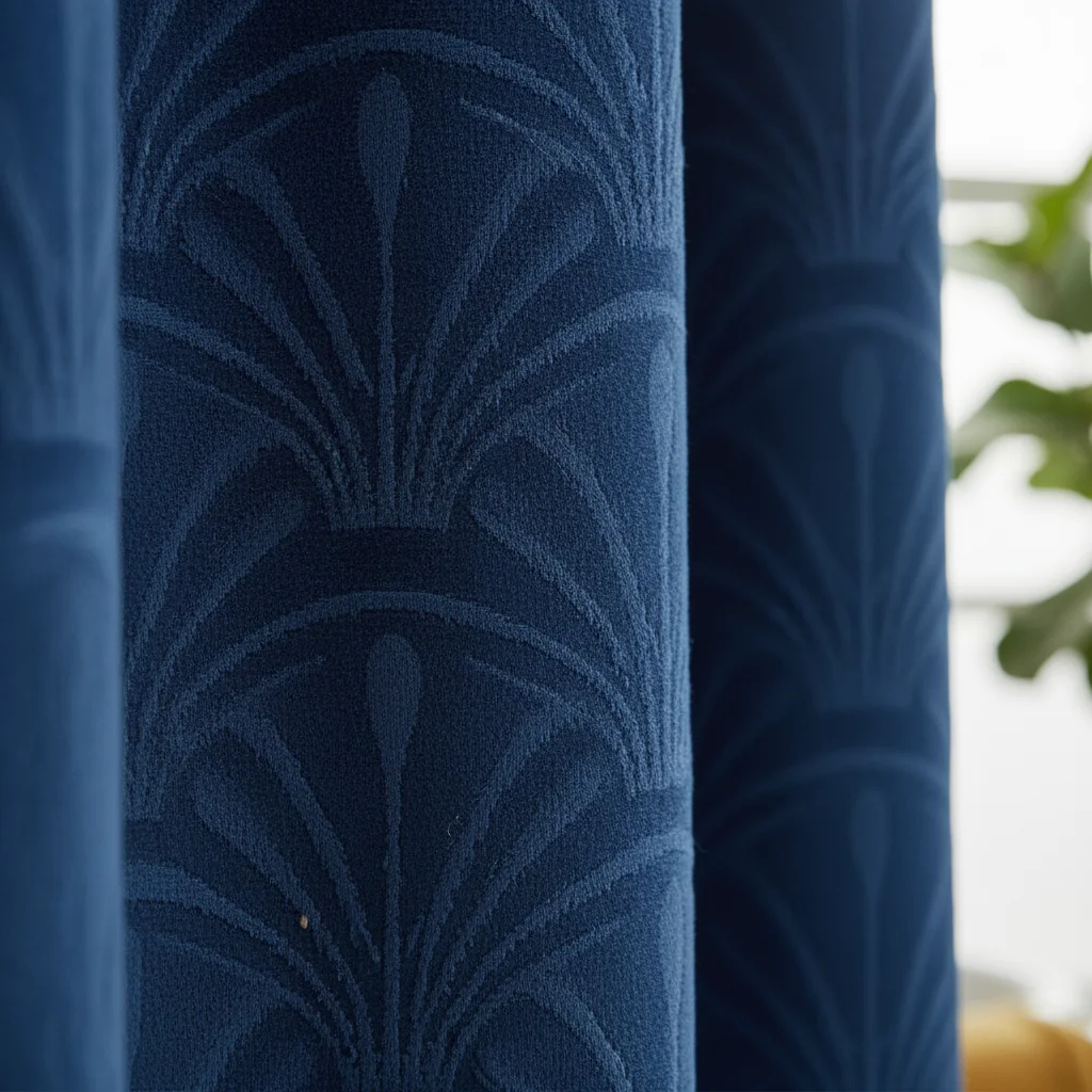 Geometric Velvet Curtain - Image 2