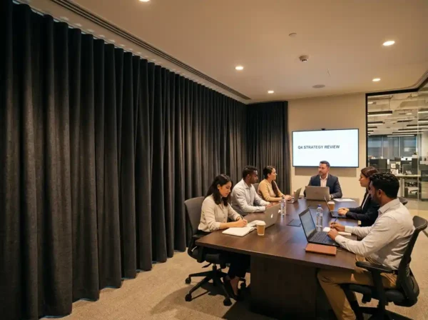 Blackout Curtain in Office