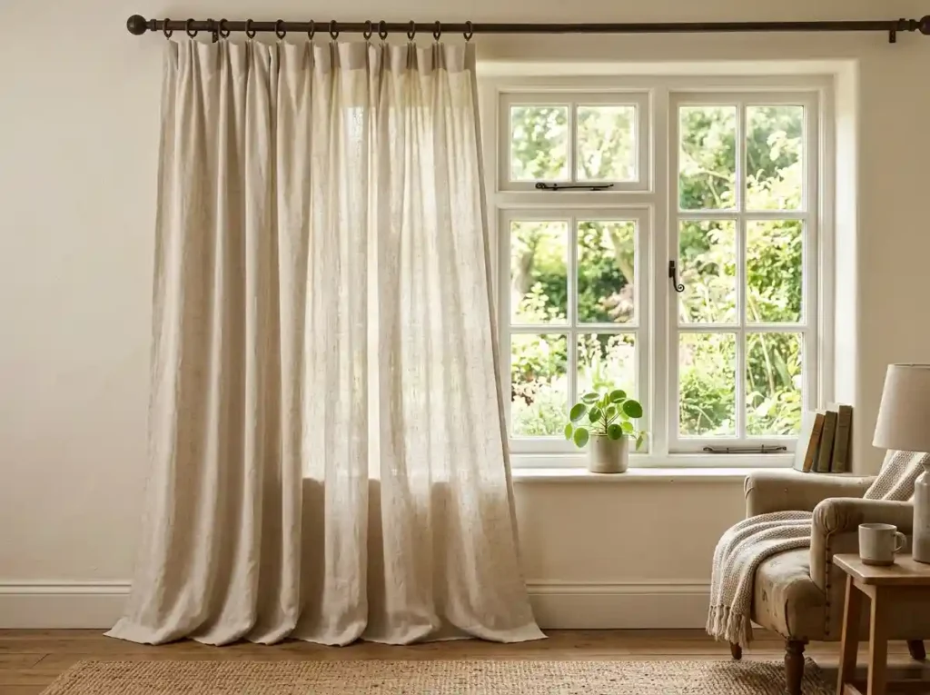 Elegant Off white Linen Curtains