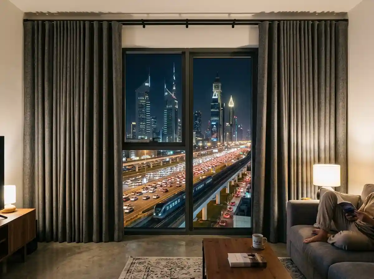Soundproof Curtain Designed for Dubai Space