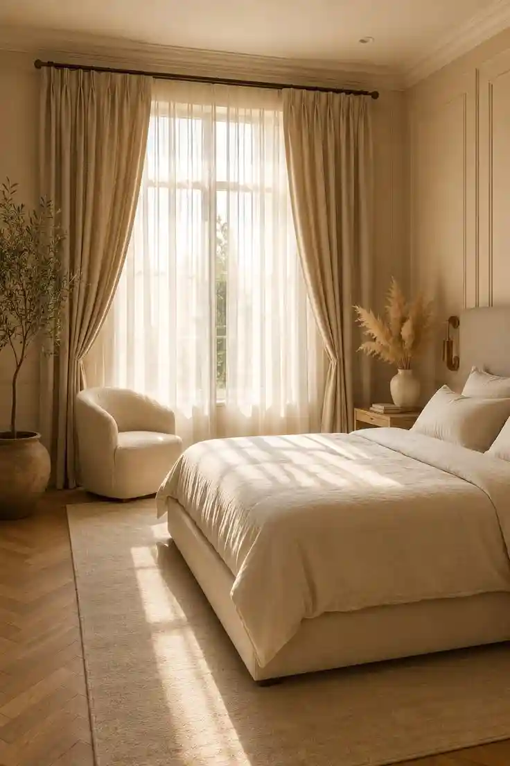 Bedroom Linen Curtains