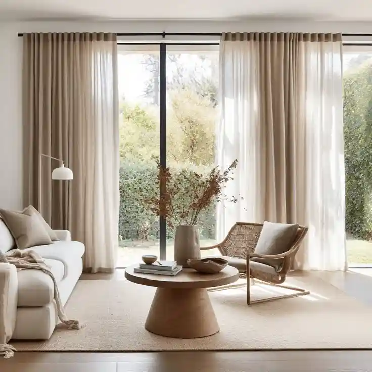 Livingroom Linen Curtains