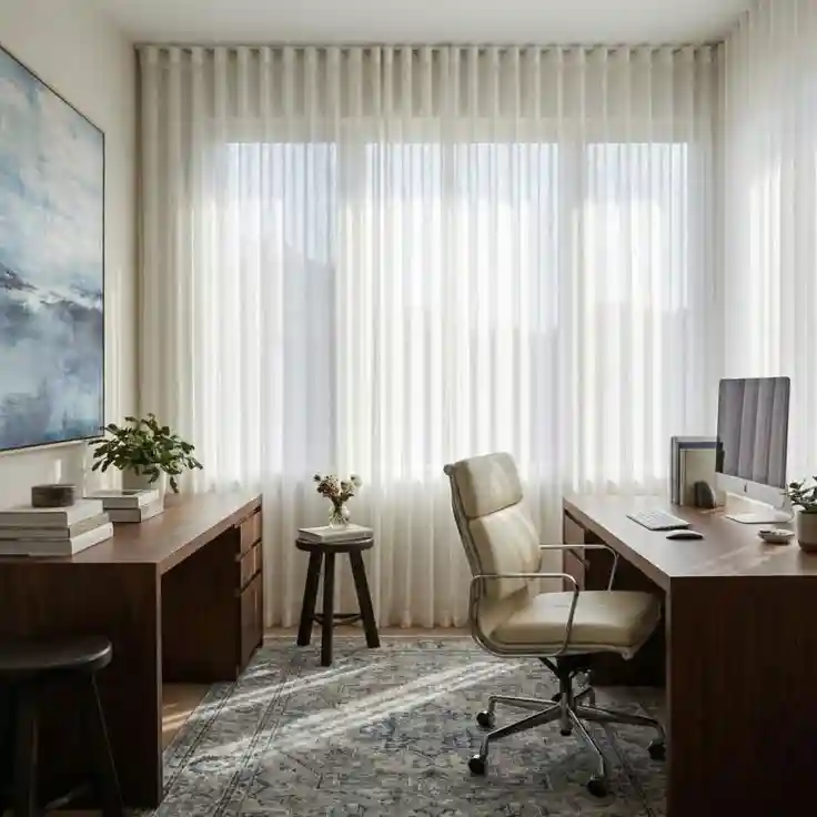 Linen Curtains for Office