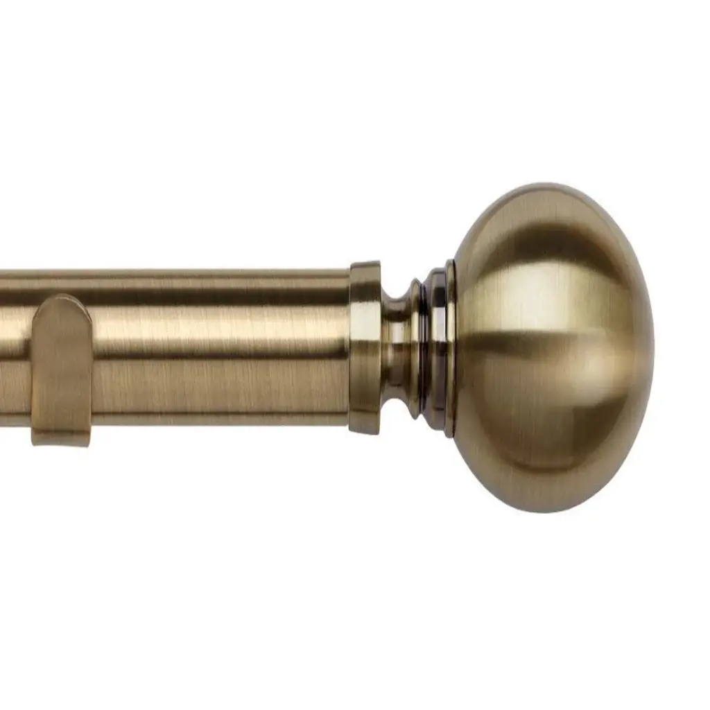 35mm Globe Eyelet Pole Antique Brass