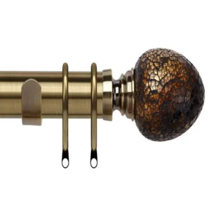 35mm Mirror Curtain Pole Antique Brass