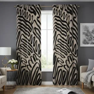 Abstract Zebra Print Curtains