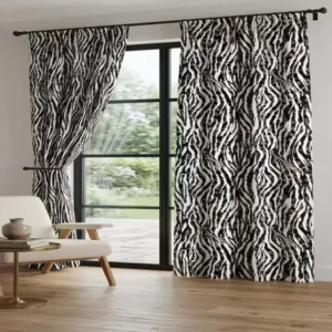 Black and White Zebra Print Curtain