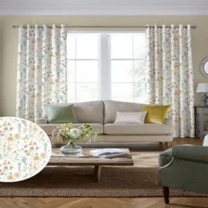 Laura Ashley Pale Gold Wild Curtains