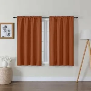 Lecloud Bessie Orange Short Curtains