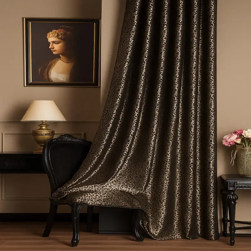 Leopard Chenille Curtain
