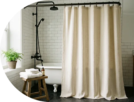 Luxury Shower Curtain Installed in Dubai
