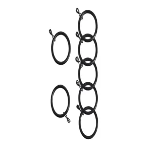 Matte Black Metal Curtain Rings