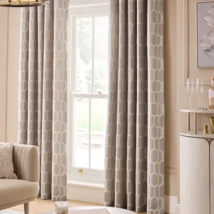 Natural Champagne Gold Eyelet Curtains