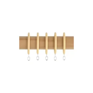 Oak Effect 20 Metal Curtain RingsOak Effect 20 Metal Curtain Rings