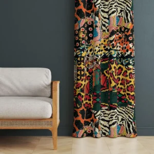 Safari Animal Print Curtain Panel Zebra Cutains