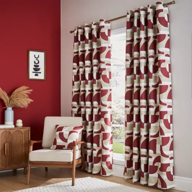 Sawyer Jacquard Eyelet Curtains