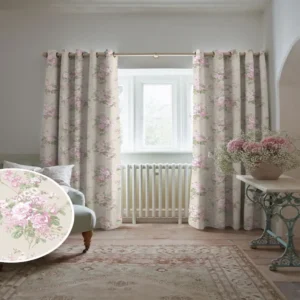 Shabby Ashwell® Pink Rose Curtains
