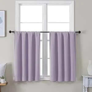 Simplebrand Ava Lilac Short Kitchen Curtains