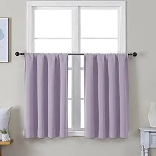 Simplebrand Ava Lilac Short Kitchen Curtains