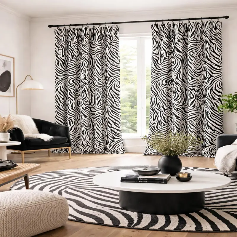 Zebra Print Curtains