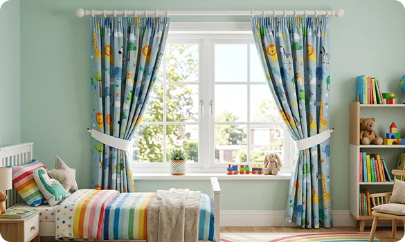 Custom kids room curtains