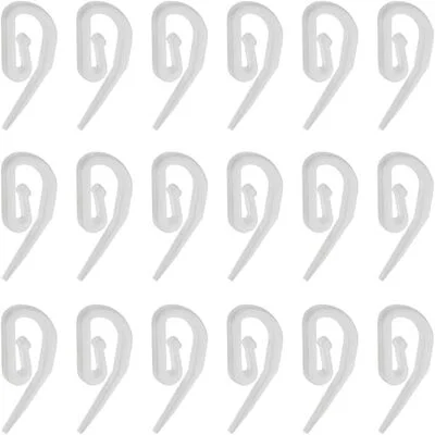 50 White Heavy Duty Plastic Hooks