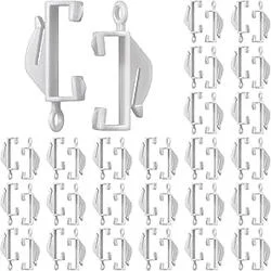 50pcs WedDecor White Curtain Hooks Curtain
