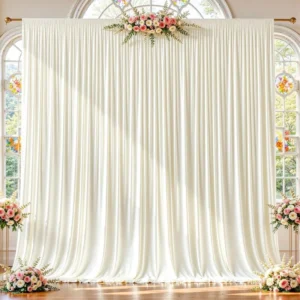 Backdrop Drapes for Birthday Baby Shower Wrinkle Free Curtains