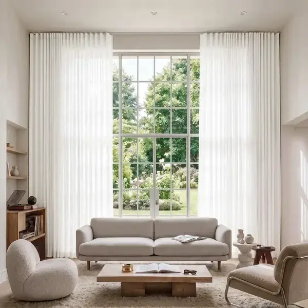 Drapery Sheer Ripple Fold Curtains