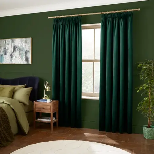 Embral Green Luxe Velour Pencil Pleat