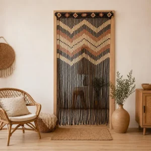 Handmade Wooden With unique Design Beaded Curtain
