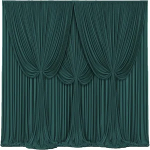 Hunter Green Backdrop Stage Curtains