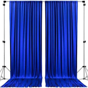 Polyester Royal Blue Backdrop Drapes Stage Curtains