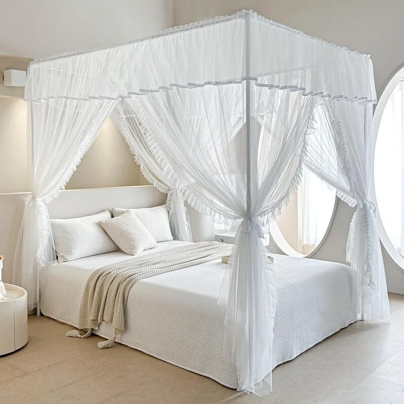 Ruffle Princess Elegant Net Canopy Curtains