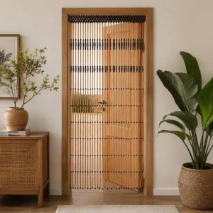 Wood Beaded Door Curtain Interior Hanging Divider
