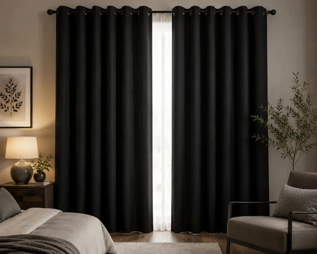 Blackout Curtains in a Bedroom