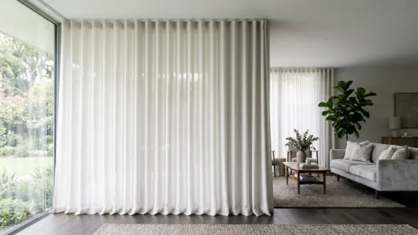 living room wave curtains
