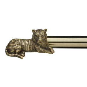 Antique Brass Finish Tiger Finials Pairs