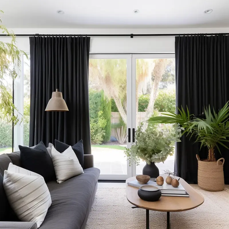 Custom Size Black Soundproof Curtains