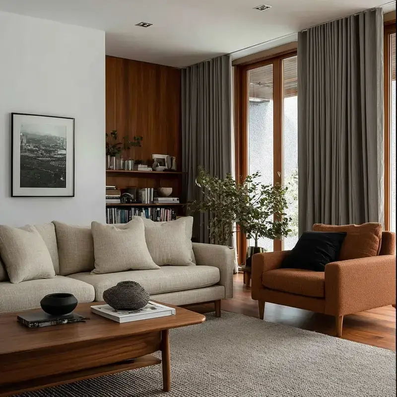 Natural Heavyweight Linen Soundproof Curtains