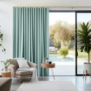 Patio Slide Door Linen Thermal Curtan